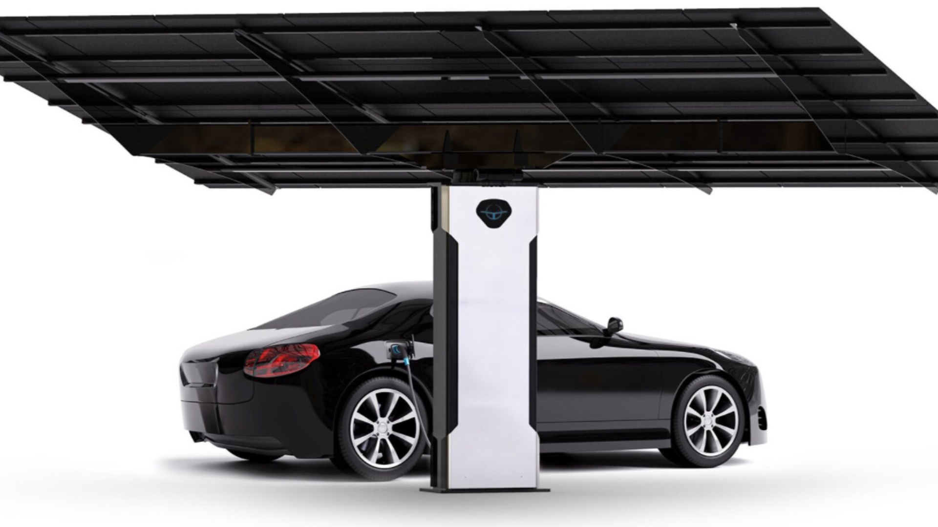 E-Tankstelle mit Überdachung 