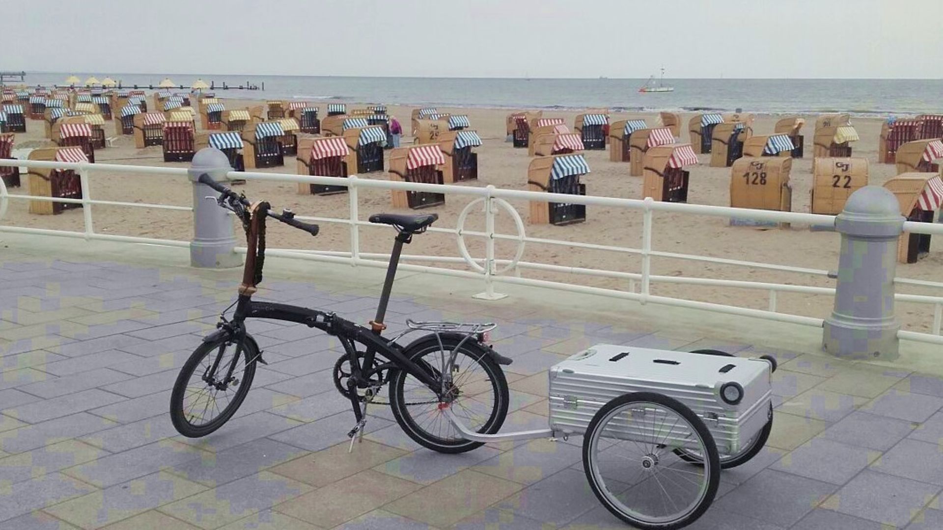 Mit dem Dienstrad in Travemünde