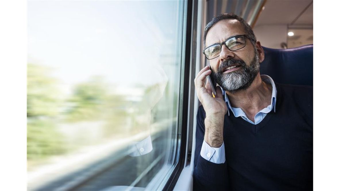 Geschäftsreisende im ICE